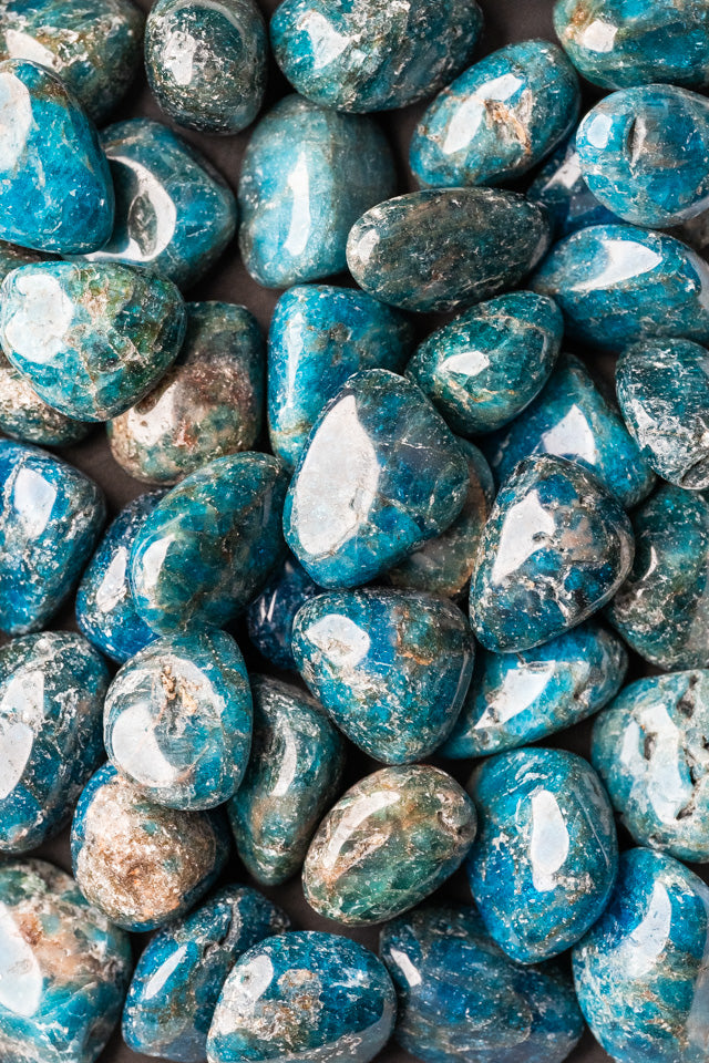 Blue Apatite Tumbled Stone