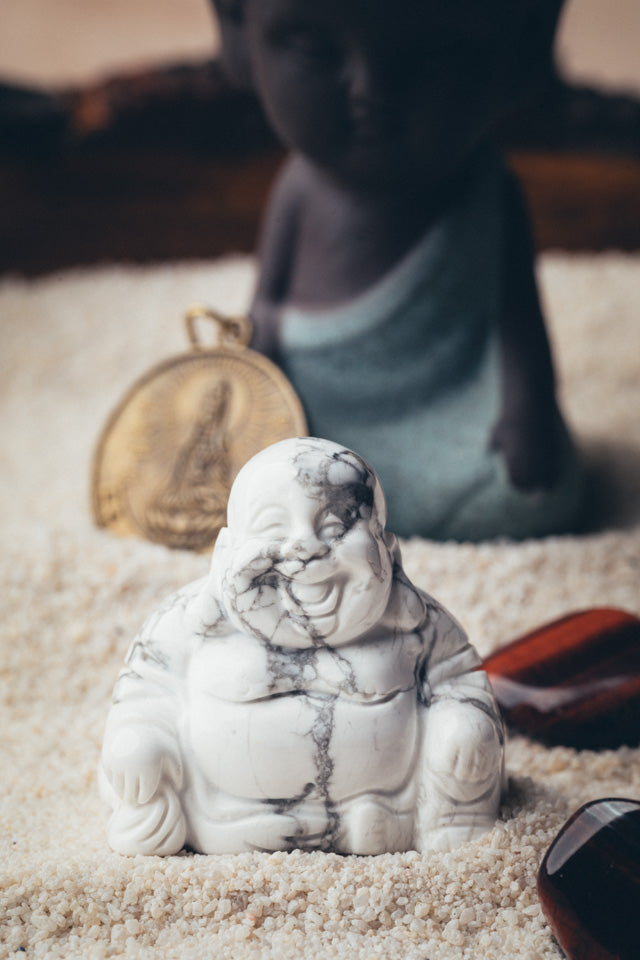 Howlite Buddha