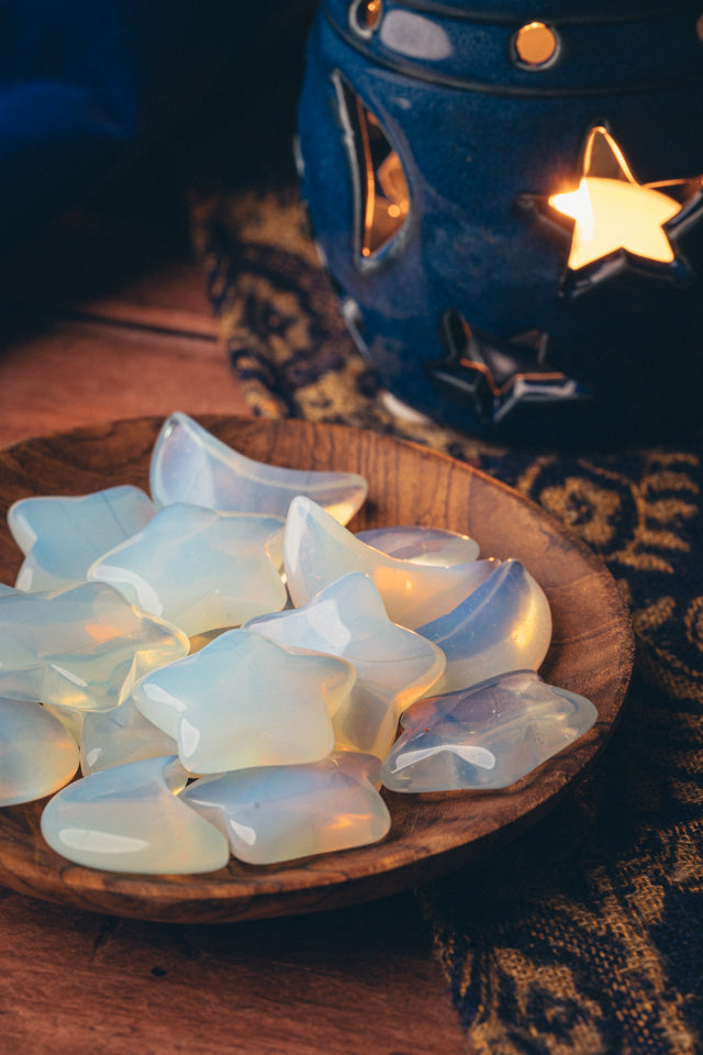 Opalite Moon and Stars