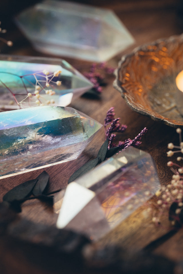 Quartz Aura Double Point