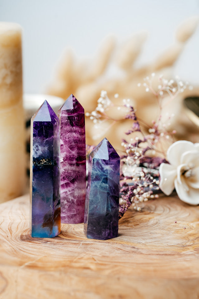 Rainbow Fluorite Point