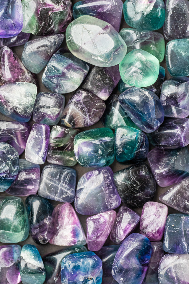 Rainbow Fluorite Tumbled Stone