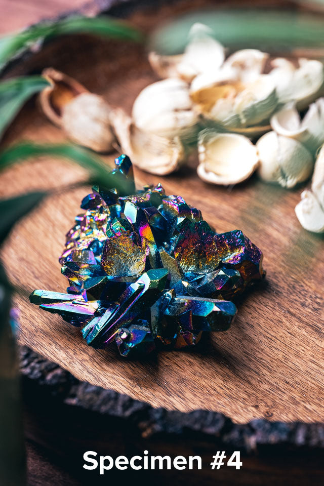 Titanium Quartz Aura Cluster